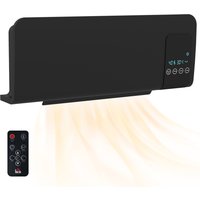 HOMCOM Wandheizlüfter Heizlüfter Keramik PTC - 1000 W / 2000 W Schwenkfunktion Timer mit Fernbedienung Schwarz   Aosom von HOMCOM