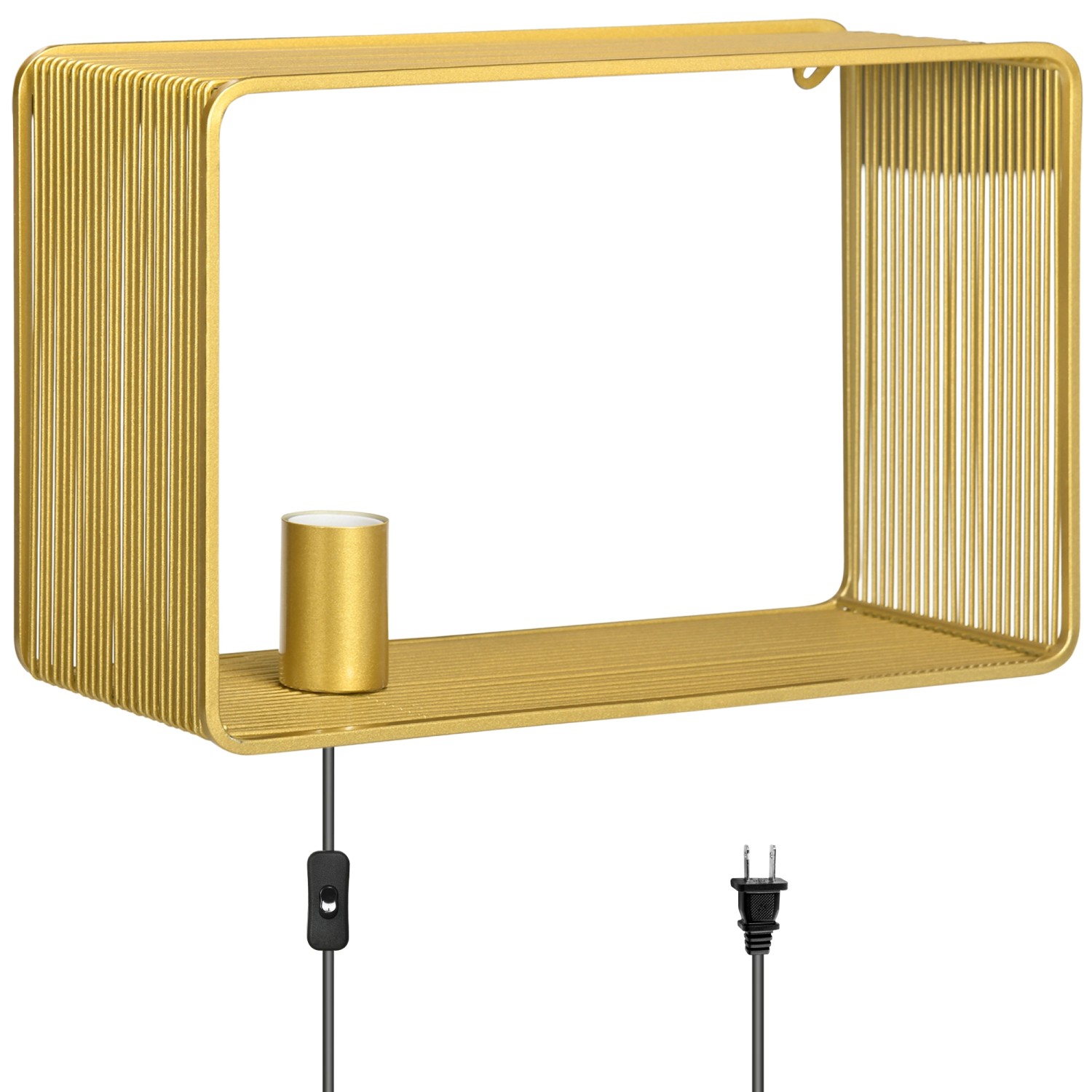 HOMCOM Wandleuchte mit Kippschalte Gold 40,5 x 15,4 x 25,2 cm HOMCOM Wandleuchte mit Kippschalte Gold 40,5 x 15,4 x 25,2 cm von HOMCOM