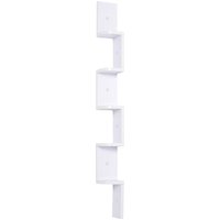 HOMCOM Wandregal Hängeregal Eckregal Zickzackregal Bücherregal Regal Weiß 12 x 12 x 120 cm Aosom HOMCOM Wandregal Hängeregal Eckregal Zickzackregal Bücherregal Regal Weiß 12 x 12 x 120 cm Aosom von HOMCOM