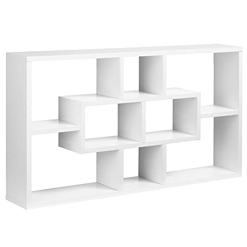 HOMCOM Wandregal Hängeregal Schweberegal Regal Bücherregal Wandboard Organizer Lowboard Holz Weiß 85 x 14,5 x 47,5 cm HOMCOM Wandregal Hängeregal Schweberegal Regal Bücherregal Wandboard Organizer Lowboard Holz Weiß 85 x 14,5 x 47,5 cm von HOMCOM