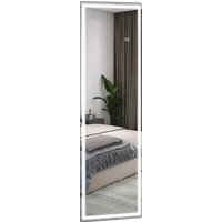 HOMCOM Wandspiegel 120 x 40 cm Ganzkörperspiegel mit LED-Beleuchtung, 3 Lichtbarben, rechteckiger Spiegel mit Touch-Schalter, Memory-Funktion für Schlafzimmer, Badezimmer   Aosom von HOMCOM