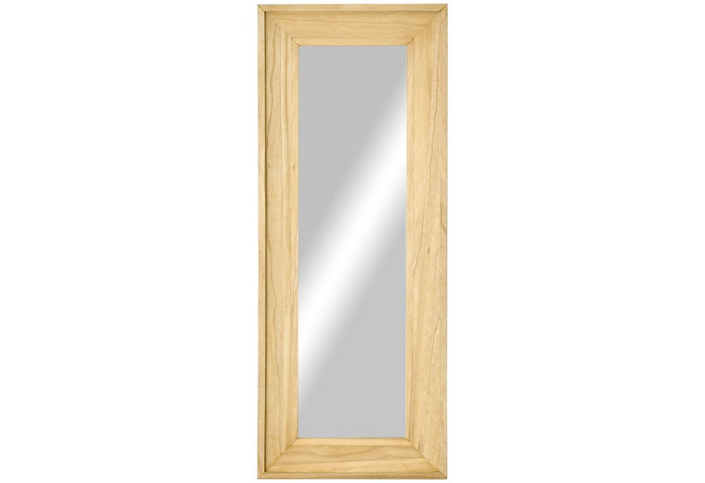 HOMCOM Wandspiegel 150 cm x 60 cm x 4,5 cm Ganzkörperspiegel Spiegelglas Tannenholz (Set, 1-St., 1 x Wandspiegel), Mit Holzrahmen von HOMCOM