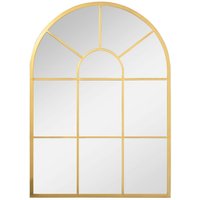 Wandspiegel Fensterspiegel 70 x 50cm Flurspiegel mit Metallrahmen Gold Wandspiegel Fensterspiegel 70 x 50cm Flurspiegel mit Metallrahmen Gold von HOMCOM