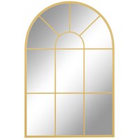 HOMCOM Wandspiegel Fensterspiegel 91 x 60 cm Dekorativ Spiegel mit Metallrahmen Gold HOMCOM Wandspiegel Fensterspiegel 91 x 60 cm Dekorativ Spiegel mit Metallrahmen Gold von HOMCOM