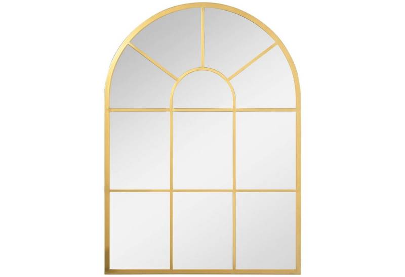 HOMCOM Wandspiegel Flurspiegel mit Metallrahmen (Fensterspiegel, 1-St., Spiegel), Gold 70 cm x 50 cm x 2 cm von HOMCOM