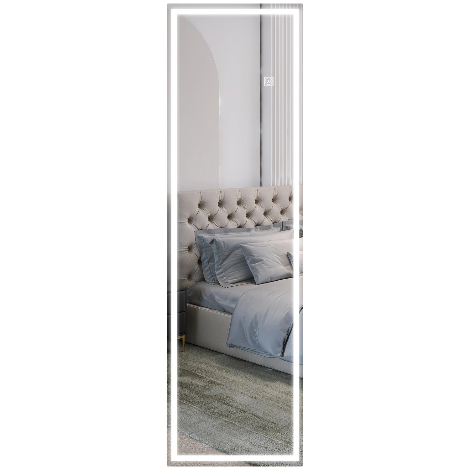 HOMCOM Wandspiegel Hartglas Transparent 120L x 40B x 2,9H cm von HOMCOM