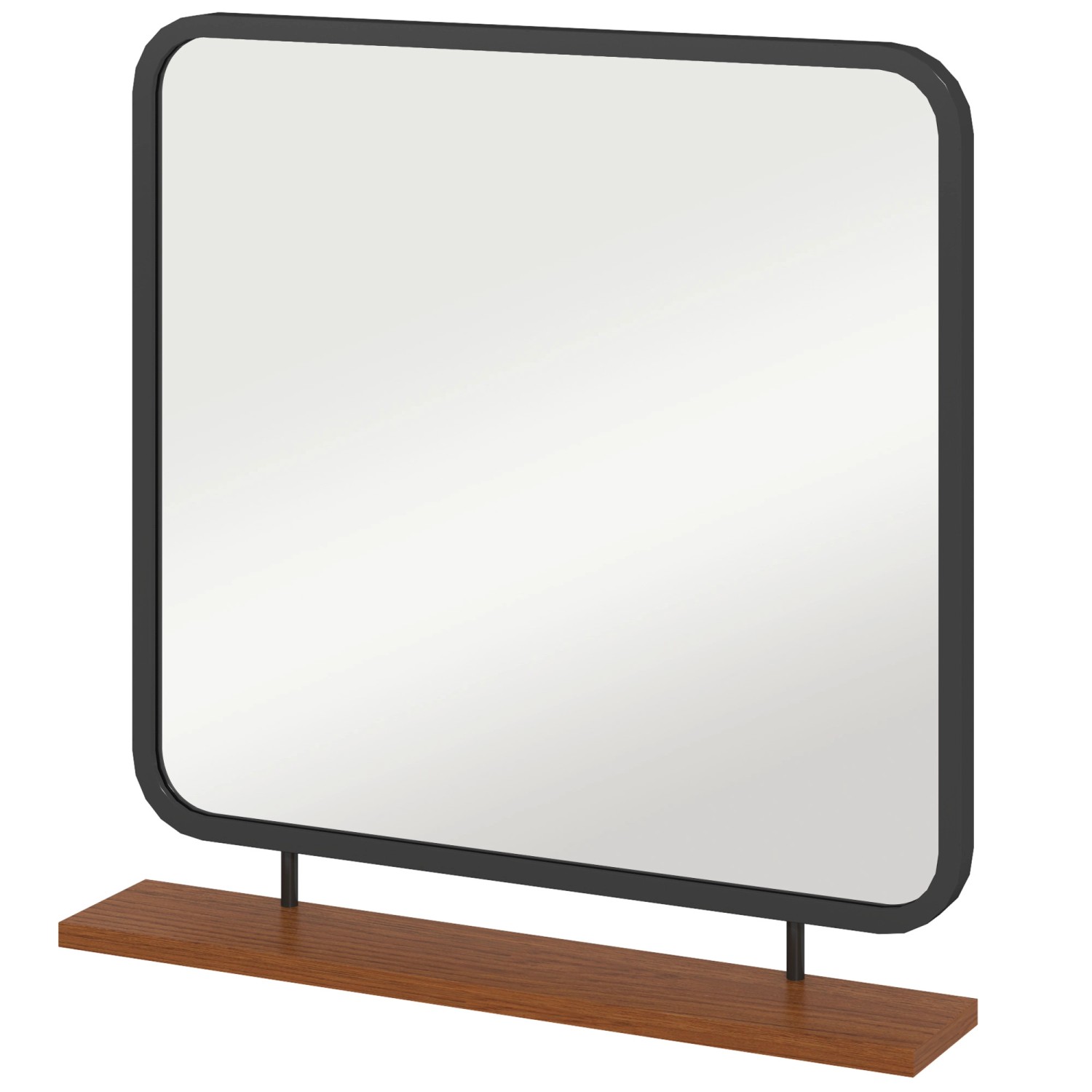 HOMCOM Wandspiegel mit Ablage Glas Schwarz 55L x 10B x 55,5H cm HOMCOM Wandspiegel mit Ablage Glas Schwarz 55L x 10B x 55,5H cm von HOMCOM