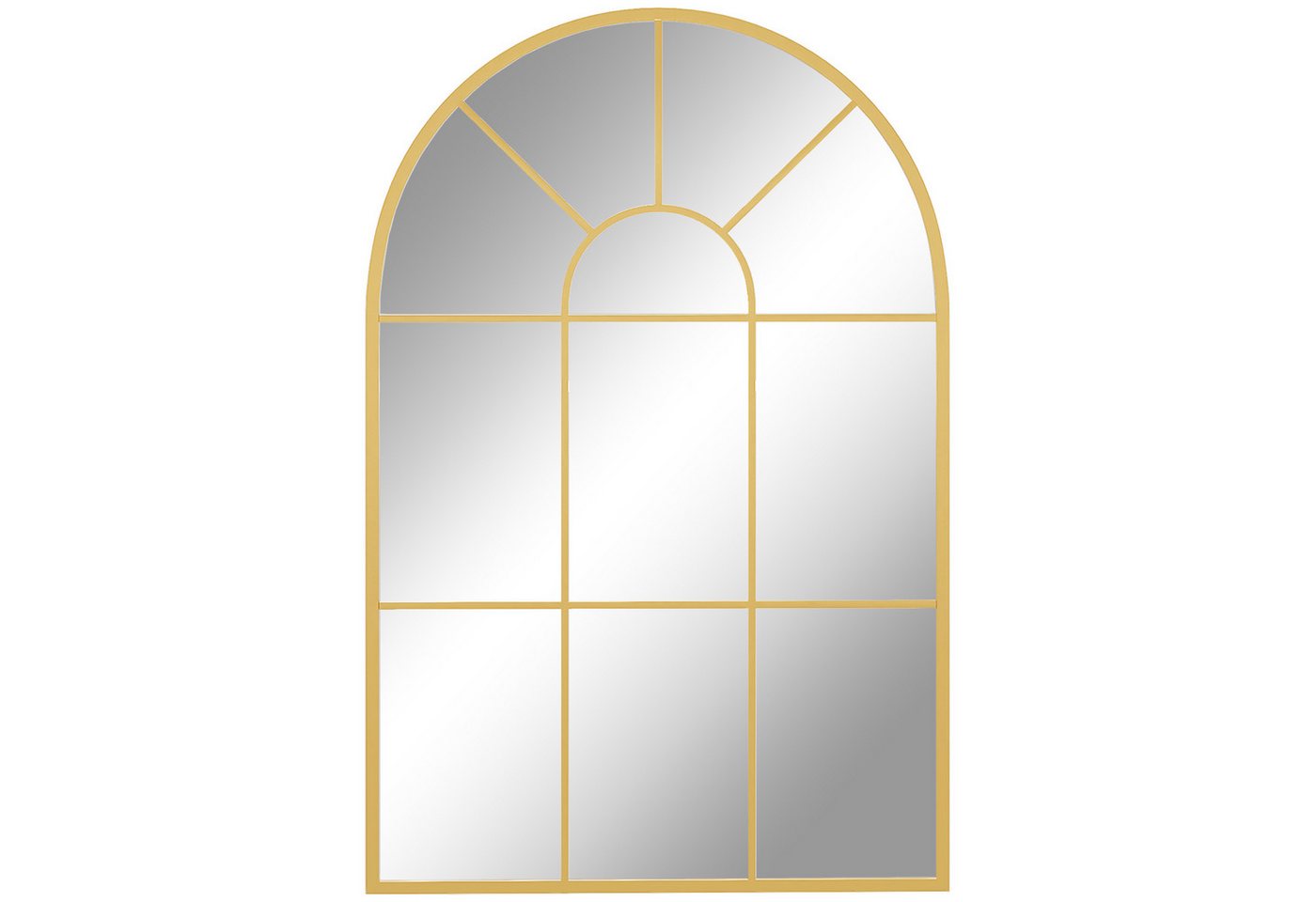 HOMCOM Wandspiegel mit Metallrahmen Hängespiegel Dekospiegel (Flurspiegel, 1-St., Fensterspiegel), für Wohnzimmer, Esszimmer, Schlafzimmer, Schwarz von HOMCOM