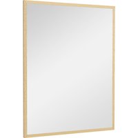HOMCOM Wandspiegel rechteckig 90 x 70 cm, Holzrahmen, ideal für Badezimmer, Wohnzimmer oder Schlafzimmer, natur   Aosom von HOMCOM
