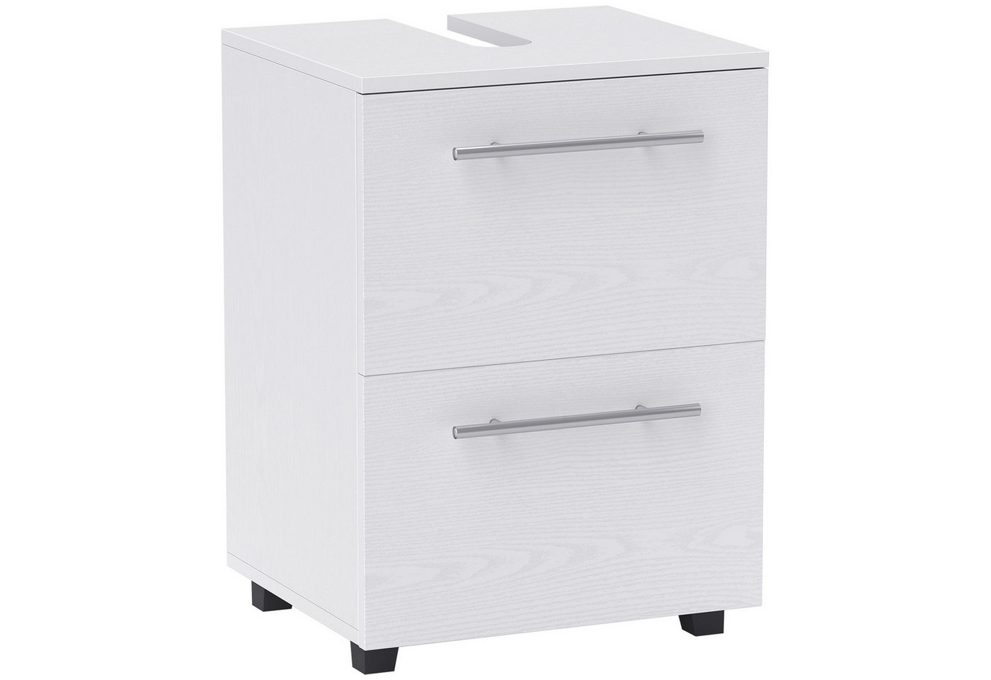 HOMCOM Waschbeckenunterschrank Kompakter Badezimmer-Unterschrank (mit Schublade und Einzeltür, 1-St., für wandmontiertes Waschbecken) 41,5 x 35,5 x 59 cm, Weiß von HOMCOM