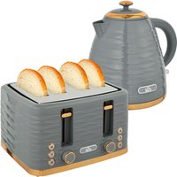 HOMCOM Wasserkocher Toaster Set mit 1,7L Wasserkocher, 4 Scheiben Toaster Grau HOMCOM Wasserkocher Toaster Set mit 1,7L Wasserkocher, 4 Scheiben Toaster Grau von HOMCOM