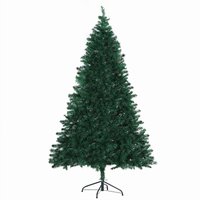 HOMCOM Weihnachtsbaum Tannenbaum Christbaum 1000 Äste Fichte PVC Grün ∅102 x H180 cm von HOMCOM