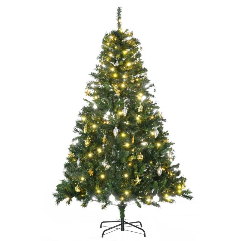 HOMCOM Weihnachtsbaum Tannenbaum mit Deko 200 LEDs 745 Spitzen Ø 112 x H180 cm HOMCOM Weihnachtsbaum Tannenbaum mit Deko 200 LEDs 745 Spitzen Ø 112 x H180 cm von HOMCOM