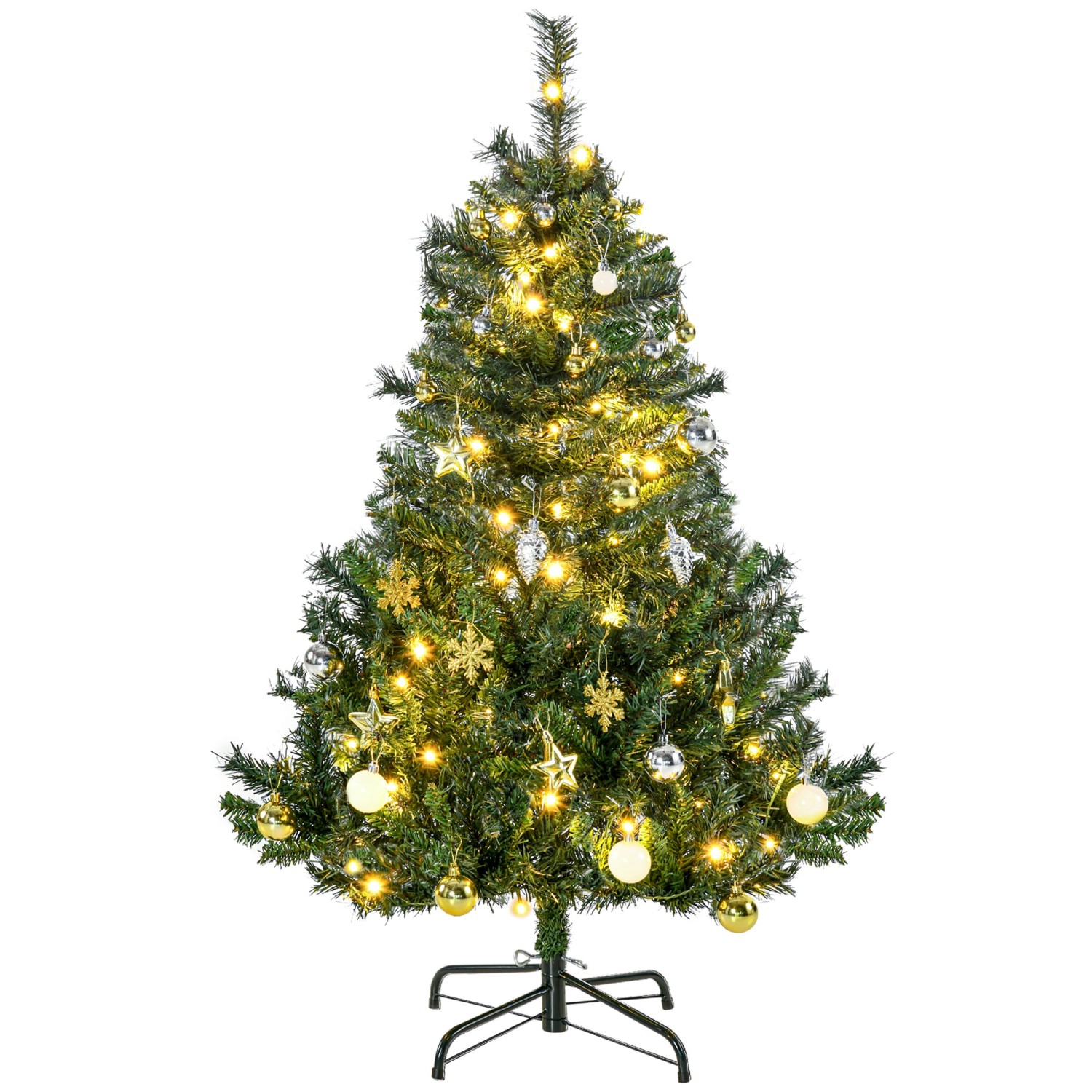 HOMCOM Weihnachtsbaum Tannenbaum mit Deko 80 LEDs 307 Spitzen Ø75 x 120H cm HOMCOM Weihnachtsbaum Tannenbaum mit Deko 80 LEDs 307 Spitzen Ø75 x 120H cm von HOMCOM