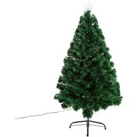 HOMCOM Weihnachtsbaum künstlicher Christbaum Tannenbaum LED Lichtfaser 120 cm von HOMCOM