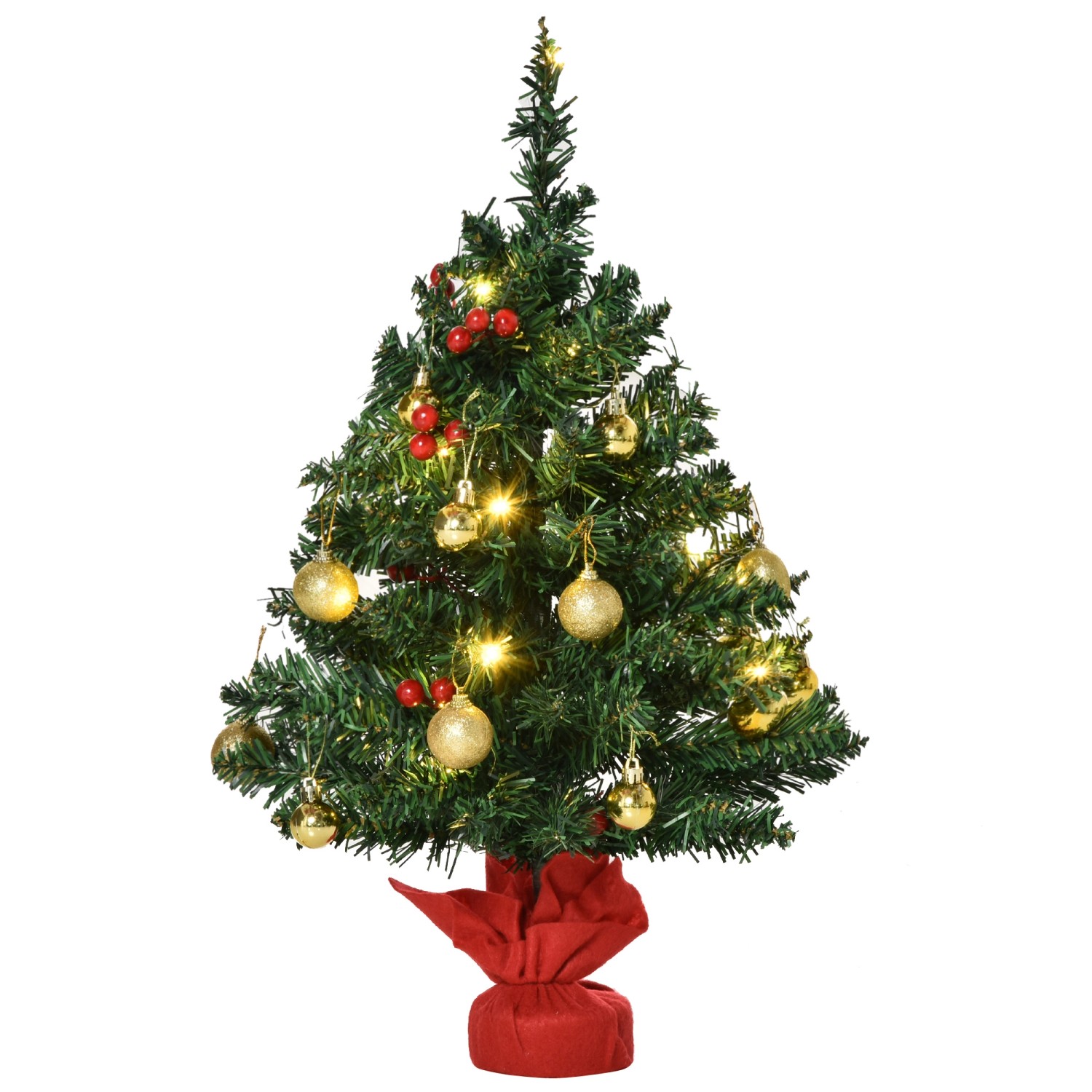 HOMCOM Weihnachtsbaum mit Stechpalmenbeeren Kugeln HOMCOM Weihnachtsbaum mit Stechpalmenbeeren Kugeln von HOMCOM