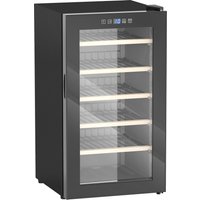 HOMCOM Weinkühlschrank 41 Flaschen 91L 5-20℃ Kompressor Getränkekühlschrank mit Glastür, LED-Licht Flaschenkühlschrank mit Touch-Screen, Kleiner Weinschrank Schwarz   Aosom von HOMCOM
