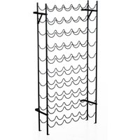 HOMCOM Weinregal Weinständer Flaschenregal 60 Flaschen Wandbefestigung Metall Schwarz von HOMCOM