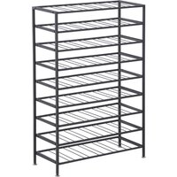 HOMCOM Weinständer Flaschenregal für 54 Flaschen Lagerkapazität 63L x 25B x 91H cm Schwarz Epoxydmethall   Aosom von HOMCOM