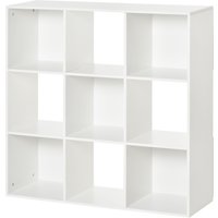 HOMCOM Weißes Regal für Zuhause und Büro, Modernes Regal mit 9 Fächern aus Holz, 91.5 x 29.5 x 91.5 cm Aosom HOMCOM Weißes Regal für Zuhause und Büro, Modernes Regal mit 9 Fächern aus Holz, 91.5 x 29.5 x 91.5 cm Aosom von HOMCOM