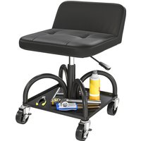 HOMCOM Werkstatthocker mit Rollen Ablagefläche, Lendenstütze, 58,5 cm hoch Rollhocker bis 135 kg belastbar Arbeitshocker Rollsitz Werkstattsitz für Werkstatt Schwarz Aosom HOMCOM Werkstatthocker mit Rollen Ablagefläche, Lendenstütze, 58,5 cm hoch Rollhocker bis 135 kg belastbar Arbeitshocker Rollsitz Werkstattsitz für Werkstatt Schwarz Aosom von HOMCOM