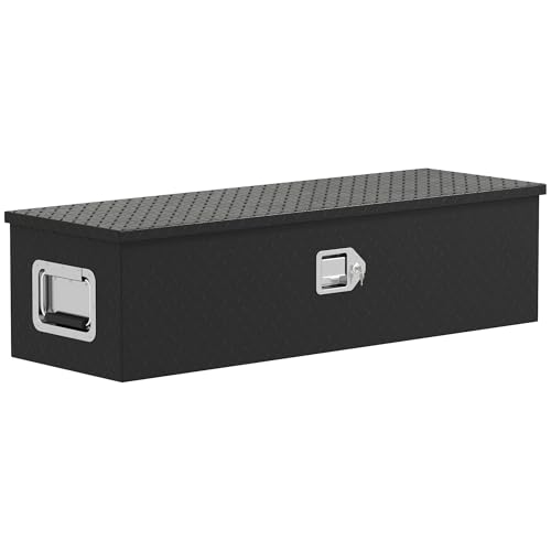 HOMCOM Werkzeugbox Aluminium 99 x 33 x 25,4 cm Werkzeugkoffer mit Metallschließen Tragegriff Schloss Schlüsseln, Organizer Werkzeugkiste Kunststoff Werkzeugkasten Lagerungsbox für Werkstatt HOMCOM Werkzeugbox Aluminium 99 x 33 x 25,4 cm Werkzeugkoffer mit Metallschließen Tragegriff Schloss Schlüsseln, Organizer Werkzeugkiste Kunststoff Werkzeugkasten Lagerungsbox für Werkstatt von HOMCOM