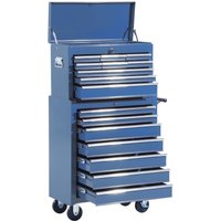 HOMCOM Werkzeugwagen Werkstattwagen Rollwagen 4 Schubladen blau, mobil & stabil, ideal für Garage & Werkstatt   Aosom.de von HOMCOM