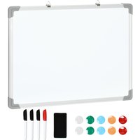 HOMCOM Whiteboard Magnetisch 60x1,8x45cm mit 4 Markern, 1 Radiergummi, 10 Magneten, Staffelei & Wandmontage   Aosom.de von HOMCOM