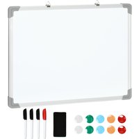 HOMCOM Whiteboard Magnetisch  Magnettafel mit 4 Markern, 1 Radiergummi, 10 Magneten, Staffelei, Wandmontage, 60x1,8x45cm  Aosom.de von HOMCOM