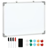 HOMCOM Whiteboard Magnetisch Magnettafel mit 4 Markern 1 Radiergummi 10 Magnet Staffelei Wandmontage von HOMCOM