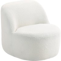 HOMCOM Wohnzimmerstuhl im modernen Stil mit ergonomischer Rückenlehne, gepolsterter Sessel aus Sherpa-Fleece und Schaumstoff, 73x82x71 cm, Cremeweiß Aosom HOMCOM Wohnzimmerstuhl im modernen Stil mit ergonomischer Rückenlehne, gepolsterter Sessel aus Sherpa-Fleece und Schaumstoff, 73x82x71 cm, Cremeweiß Aosom von HOMCOM
