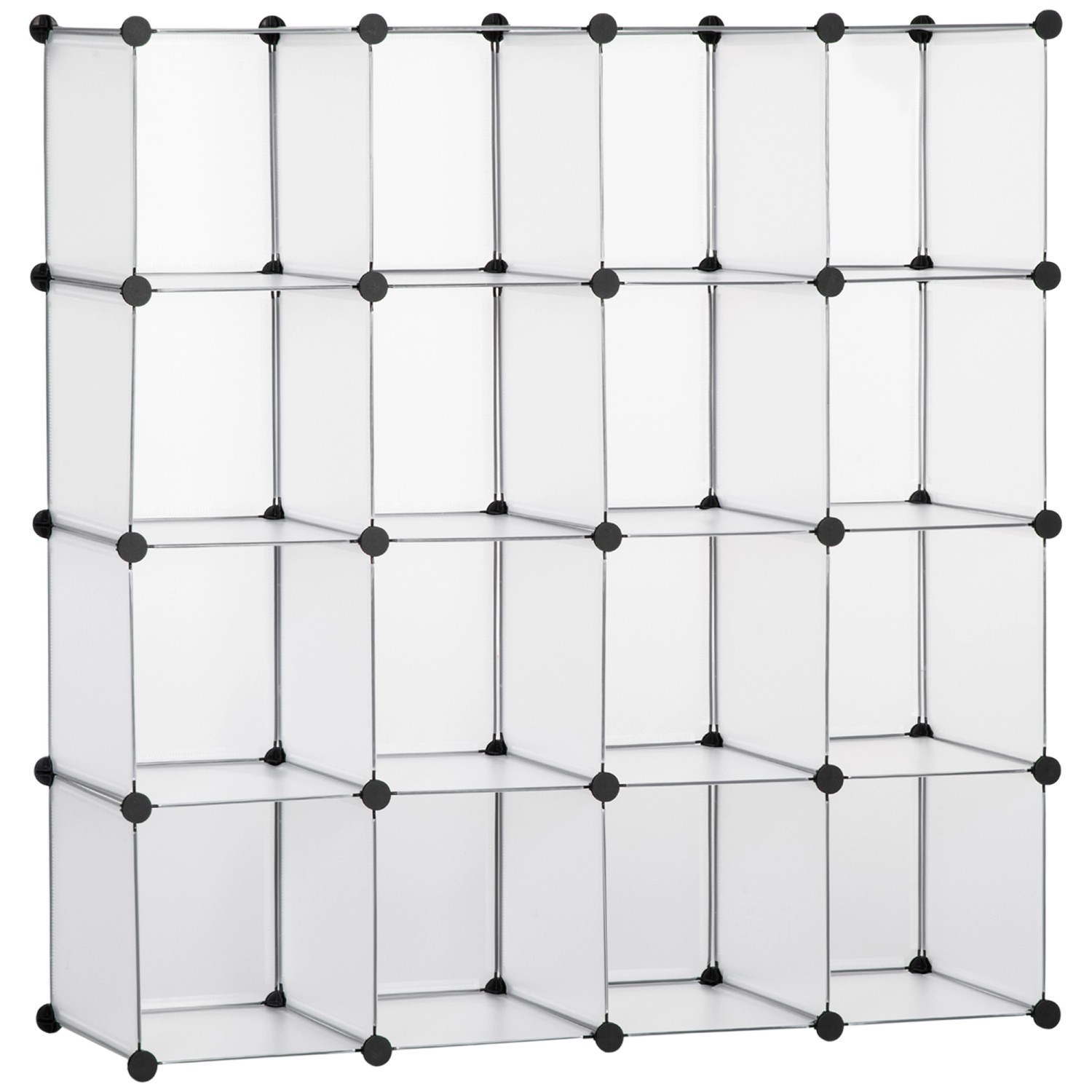 HOMCOM Würfel-Organisator PP Stahl Weiß 125L x 32B x 125H cm HOMCOM Würfel-Organisator PP Stahl Weiß 125L x 32B x 125H cm von HOMCOM