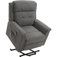 HOMCOM elektrischer Aufstehsessel, belastbar bis 170 kg, Fernsehsessel, Relaxsessel mit Liegefunktion, Seniorensessel, Grau 89x96x108cm  Aosom von HOMCOM
