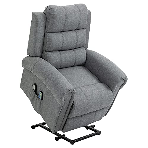 HOMCOM elektrischer Aufstehsessel Massagesessel mit Wärmefunktion Sessel mit Aufstehhilfe relaxsessel mit Fernbedienung Leinen Grau 90 x 91 x 106 cm HOMCOM elektrischer Aufstehsessel Massagesessel mit Wärmefunktion Sessel mit Aufstehhilfe relaxsessel mit Fernbedienung Leinen Grau 90 x 91 x 106 cm von HOMCOM