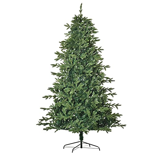 HOMCOM künstlicher Weihnachtsbaum 2,1 m Christbaum Tannenbaum PVC PE Metall Grün Ø137 x 210 cm von HOMCOM