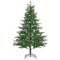 HOMCOM künstlicher Weihnachtsbaum 210 cm mit 2551 Astspitzen Christbaum Tannenbaum mit Standfuß flam von HOMCOM