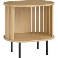 HOMCOM ovaler Beistelltisch, nordischer Sofa-Beistelltisch mit offenem Stauraum und Stahlfüßen, Lamellen-Design, Couchtisch für Wohnzimmer, Schlafzimmer, 50 x 39 x 50 cm, natürliche Holzoptik Aosom HOMCOM ovaler Beistelltisch, nordischer Sofa-Beistelltisch mit offenem Stauraum und Stahlfüßen, Lamellen-Design, Couchtisch für Wohnzimmer, Schlafzimmer, 50 x 39 x 50 cm, natürliche Holzoptik Aosom von HOMCOM