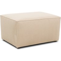Hocker 101017, Polsterhocker, Cord, modular, 80 x 60 x 43 cm (BxTxH), creme   Aosom von HOMCOM