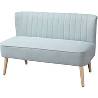 2-Sitzer Stoffsofa Polstersofa Sitzmöbel Loungesofa Holz Schaumstoff Hellgrün 117 x 56,5 x 77 cm - Grün - Homcom von HOMCOM