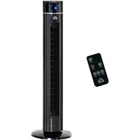 2-in-1 Turnmventilator Standventilator Ventilator mit Fernbedienung Säulenventilator Ionisator Timerfunktion 3 Belüftungsstufen 60° Oszillation 60W von HOMCOM