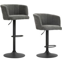 2er-Set Barhocker, Bistrohocker mit Fußstütze, Drehbar Barstuhl, Höhenverstellbar Küchenhocker mit Leinenbezug, für Wohnzimmer, Esszimmer, Dunkelgrau 2er-Set Barhocker, Bistrohocker mit Fußstütze, Drehbar Barstuhl, Höhenverstellbar Küchenhocker mit Leinenbezug, für Wohnzimmer, Esszimmer, Dunkelgrau von HOMCOM