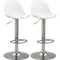 Homcom - Barhocker 2er Set, Gepolstert Barstuhl mit Stahlgestell, Lehne, Höhenverstellbar Küchenstühle mit Fußstütze 360° Drehbar Tresenhocker für Homcom - Barhocker 2er Set, Gepolstert Barstuhl mit Stahlgestell, Lehne, Höhenverstellbar Küchenstühle mit Fußstütze 360° Drehbar Tresenhocker für von HOMCOM