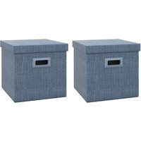 Homcom - Aufbewahrungsbox Stoff 2er Set mit Deckel faltbare Kisten Aufbewahrung, stapelbare Kleiderschrank Ordnungsboxen für Spielzeug, Kleidung, Homcom - Aufbewahrungsbox Stoff 2er Set mit Deckel faltbare Kisten Aufbewahrung, stapelbare Kleiderschrank Ordnungsboxen für Spielzeug, Kleidung, von HOMCOM