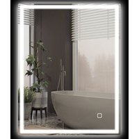 Homcom - Badspiegel mit Beleuchtung 90x70 cm led Spiegel Wandspiegel mit Memory-Funktion 3 Lichtfarben Beschlagfrei Lichtspiegel mit Touchschalter von HOMCOM