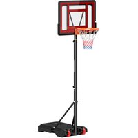 Homcom - Basketballständer Outdoor mit Rollen, 160-210 cm höhenverstellbar Basketballkorb mit Ständer, 83x59cm Rückwand, für Jugendliche im Homcom - Basketballständer Outdoor mit Rollen, 160-210 cm höhenverstellbar Basketballkorb mit Ständer, 83x59cm Rückwand, für Jugendliche im von HOMCOM