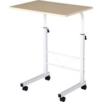 Homcom - Beistelltisch höhenverstellbarer Couchtisch mobiler Endschreibtisch mit Rädern Feststellbremsen C-Tische Spanplatte Stahl Eisen Kunststoff Homcom - Beistelltisch höhenverstellbarer Couchtisch mobiler Endschreibtisch mit Rädern Feststellbremsen C-Tische Spanplatte Stahl Eisen Kunststoff von HOMCOM