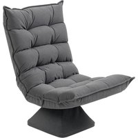 Homcom - Bodenstuhl Bodensofa mit verstellbarer Rückenlehne, drehbarer Meditationsstuhl mit Sockel, gepolstert Relaxsessel, Lazy Sofa für Wohnzimmer, Homcom - Bodenstuhl Bodensofa mit verstellbarer Rückenlehne, drehbarer Meditationsstuhl mit Sockel, gepolstert Relaxsessel, Lazy Sofa für Wohnzimmer, von HOMCOM