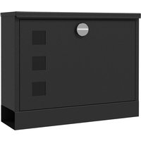 Briefkasten mit Zeitungsfach, Postkasten aus Metall mit 2 Schlüssel, Wandbriefkasten mit Sichtfenster, Wasserabweisend, 36,5 x 11,5 x 29 cm, Schwarz Briefkasten mit Zeitungsfach, Postkasten aus Metall mit 2 Schlüssel, Wandbriefkasten mit Sichtfenster, Wasserabweisend, 36,5 x 11,5 x 29 cm, Schwarz von HOMCOM