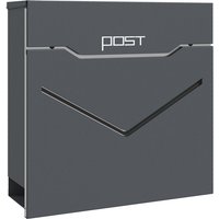 Homcom - Briefkasten Anthrazit, Postkasten mit Zeitungsfach und Sichtfenster, Wandbriefkasten mit 2 Schlüssel, verzinkter Stahl, 37 x 10,5 x 37 cm Homcom - Briefkasten Anthrazit, Postkasten mit Zeitungsfach und Sichtfenster, Wandbriefkasten mit 2 Schlüssel, verzinkter Stahl, 37 x 10,5 x 37 cm von HOMCOM