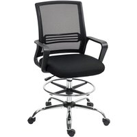 Bürostuhl, Ergonomischer Zeichenstuhl, Höhenverstellbar Computerstuhl mit Armlehne, Lendenwirbelstütze, Schreibtischstuhl mit Fußring, Drehstuhl für Bürostuhl, Ergonomischer Zeichenstuhl, Höhenverstellbar Computerstuhl mit Armlehne, Lendenwirbelstütze, Schreibtischstuhl mit Fußring, Drehstuhl für von HOMCOM